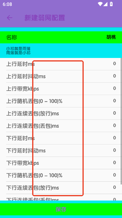 胡桃弱网10.0参数