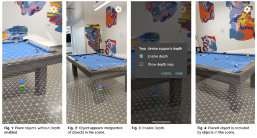 Google Play Services for AR深度感知示例