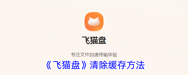 《飞猫盘》缓存清理教程