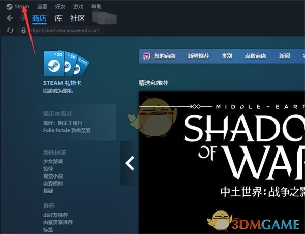 Steam低带宽模式设置