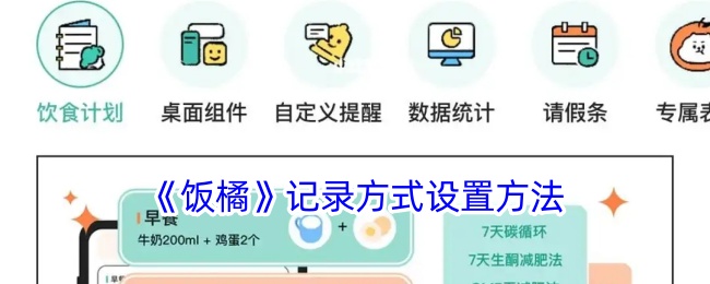 《饭橘》记录设置方法