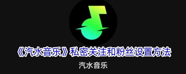 《汽水音乐》私密关注与粉丝设置指南