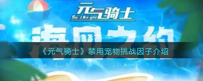 《元气骑士》禁用宠物挑战因子解析