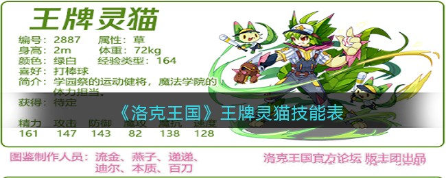 《洛克王国》灵猫技能一览