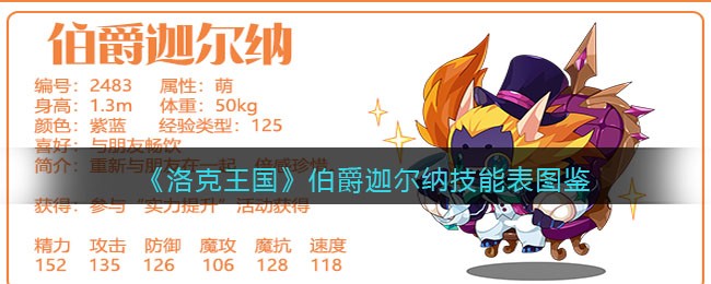 《洛克王国》伯爵迦尔纳技能图鉴
