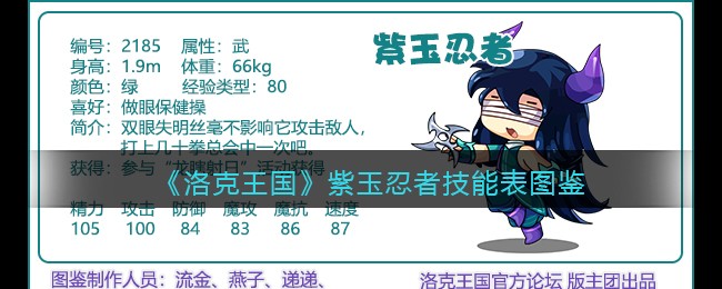 《洛克王国》紫玉忍者技能图鉴