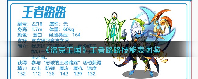 《洛克王国》王者路路技能图鉴