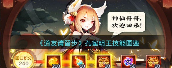 《道友请留步》孔雀明王技能解析